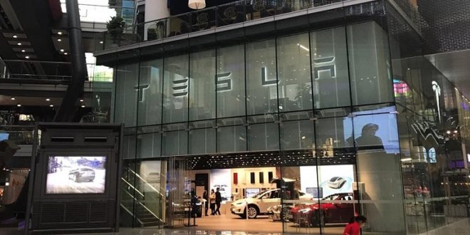Tesla Showroom China Elektroautos
